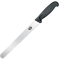Couteau à viande dentelé Victorinox Fibrox à pointe arrondie 255 mm