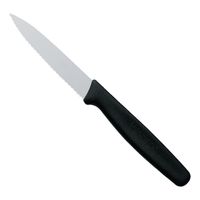 Couteau de bureau Victorinox 7,5 cm, bord ondulé, noir