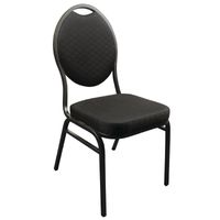 Bankettstühle Bolero mit ovaler Lehne, schwarz 4 Stück