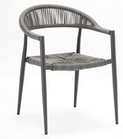 Chaise de terrasse Janoh grise – 4 pièces