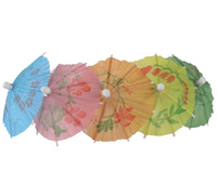 Parapluies en papier de différentes couleurs - 144 pièces