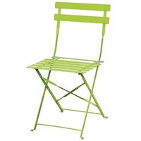 2 chaises en acier Bolero, vert clair, pliantes