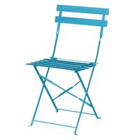 Stahlstühle Bolero azurblau klappbar - 2 Stück