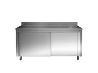 Edelstahl-Arbeitsschrank ECO 16x7 mit Aufkantung