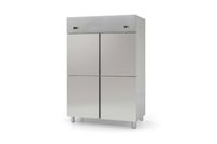 Réfrigérateur inox Profi 1400 GN 2/1 - 2 groupes frigorifiques et 4 demi-portes