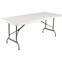 Table pliable au centre Bolero blanche 2430mm