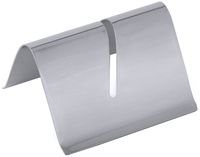 Porte-cartes avec fente en acier inoxydable 18/0, largeur 5 cm, hauteur 3 cm