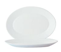 Assiette ovale Arcoroc Restaurant Uni, 29 cm - (6 pièces)