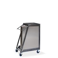 Chariot de transport pour maximum 5 tables pliantes en acier inoxydable, 880 x 650 x 1130 mm
