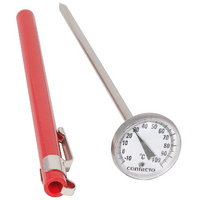 Thermometer -10°C bis +100°C, Länge 14 cm, Durchmesser: Oben 2,5 cm,