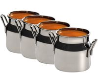 4 pots à lait mini APS, Ø 4,5 cm en haut, hauteur : 5 cm