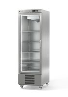 Réfrigérateur Coreco US Range 650 en acier inoxydable avec une porte vitrée