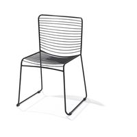 Chaise empilable en fil d'acier, noire