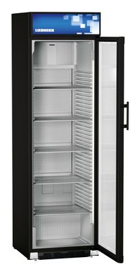 Getränkekühlschrank ZKB 360 schwarz Flaschenkühlschrank Kühlschrank mit  Glastüre Gastro Getränkekühler : : Gewerbe, Industrie &  Wissenschaft