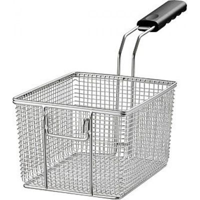 Quadratischer Fritteusenkorb Aus Edelstahl 21x20x7 Cm – Für 5.8QT/6QT Heißluftfritteusen, Mit Easy-Lift-Griff, Spülmaschinenfest – Vielseitig Verwendbar
