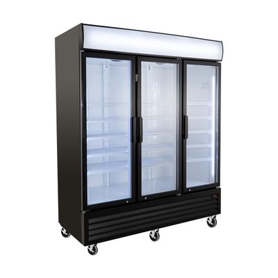 Getränkekühlschrank ECO 1000 mit Schiebetüren und Leuchtaufsatz -  GastroHeld Online Shop