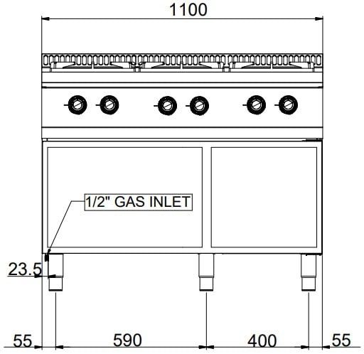 Gasherd Dexion Serie 77 - 110/70 42 kW