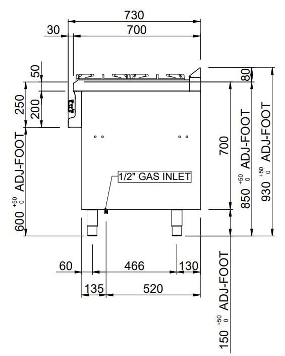 Gasherd Dexion Serie 77 - 110/70 42 kW