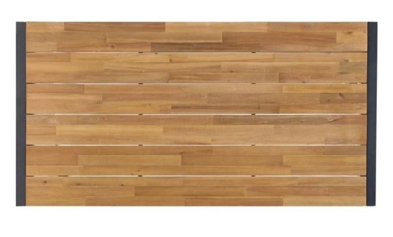 Bolero rechteckiger Stahl- und Akazienholztisch im industriellen Stil